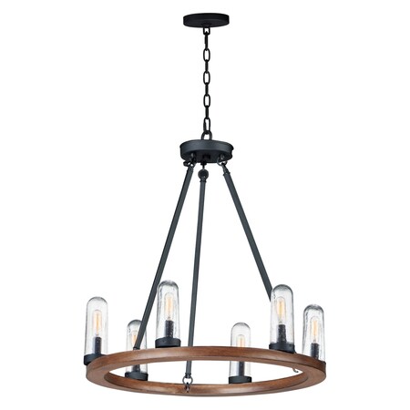 Maxim Lido 6-Light Outdoor Chandelier 30016CDAPBK